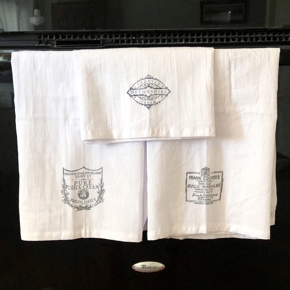 BUNDLE FRENCH FARMHOUSE FRENCH CREAMERY MODERN FARMHOUSE WHITE COTTON TO… - Picture 6 of 13